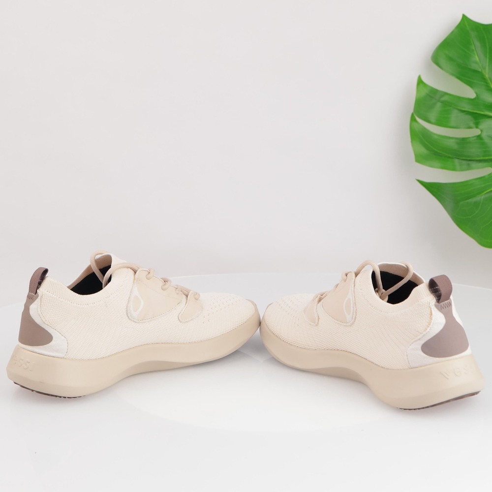 Vessi Womens Everyday Move Sneakers Size 9 Waterproof Beige Knit Lace Up Shoes - Picture 8 of 17